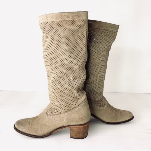 ITALIAN SOFT SUEDE BLOCK BOOTIES MADE IN ITALY - Picture 7 of 16